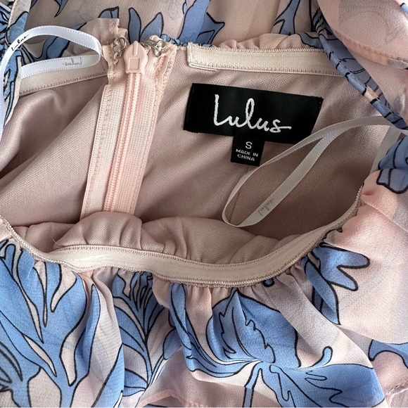 Lulu’s | Adelaide Blush Floral Print Off-the-Shoulder Maxi Dress - Size S - Picture 5 of 5